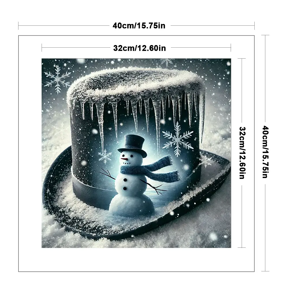 Winter Printed Cross Stitch Kit DIY 11CT Embroidery Craft Set Home Decoration
