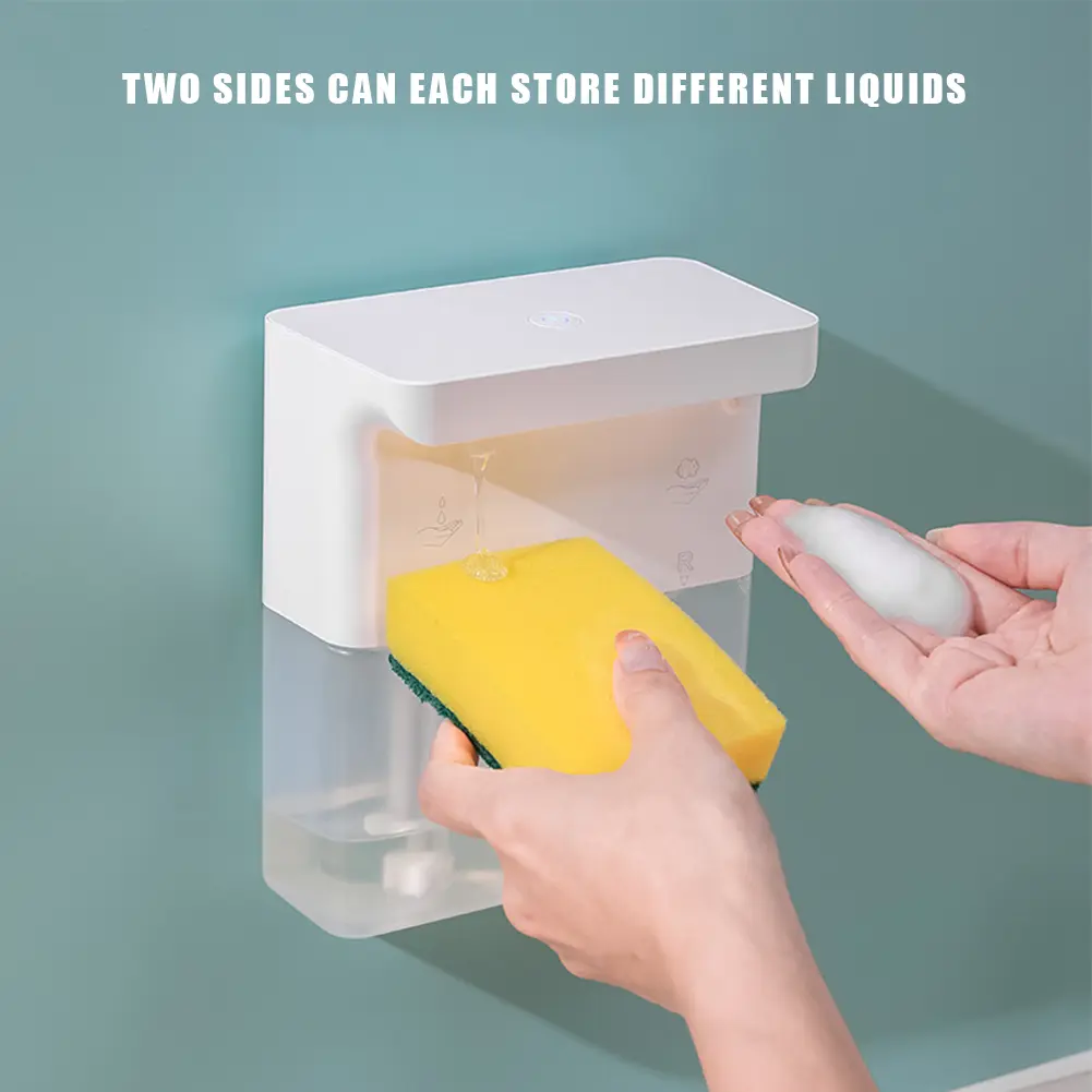300ML Liquid Foam Soap Dispenser USB Charging Touchless Foaming Soap Dispenser Wall Mount 0.25s Liquid Out for Kitchen Bathroom