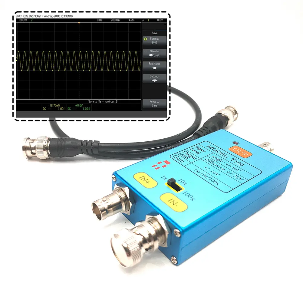 10M Bandwidth Oscilloscope Battery Powered Oscilloscope Accessories Low Noise for Maintenance Personnel for Electronic Engineers