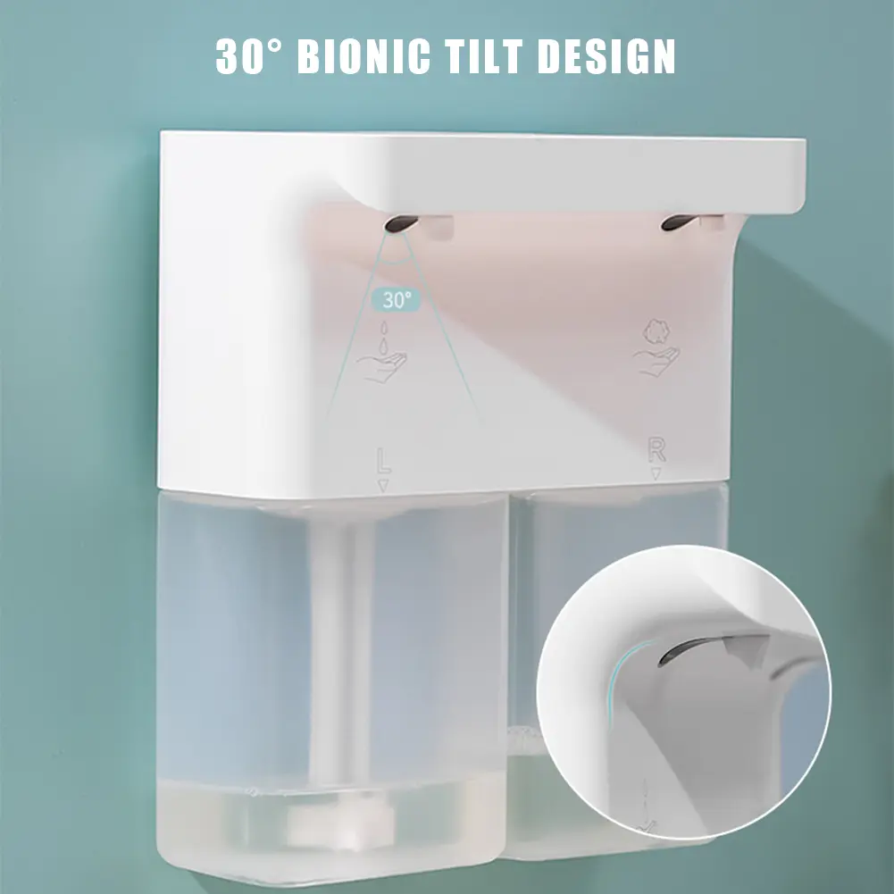 300ML Liquid Foam Soap Dispenser USB Charging Touchless Foaming Soap Dispenser Wall Mount 0.25s Liquid Out for Kitchen Bathroom
