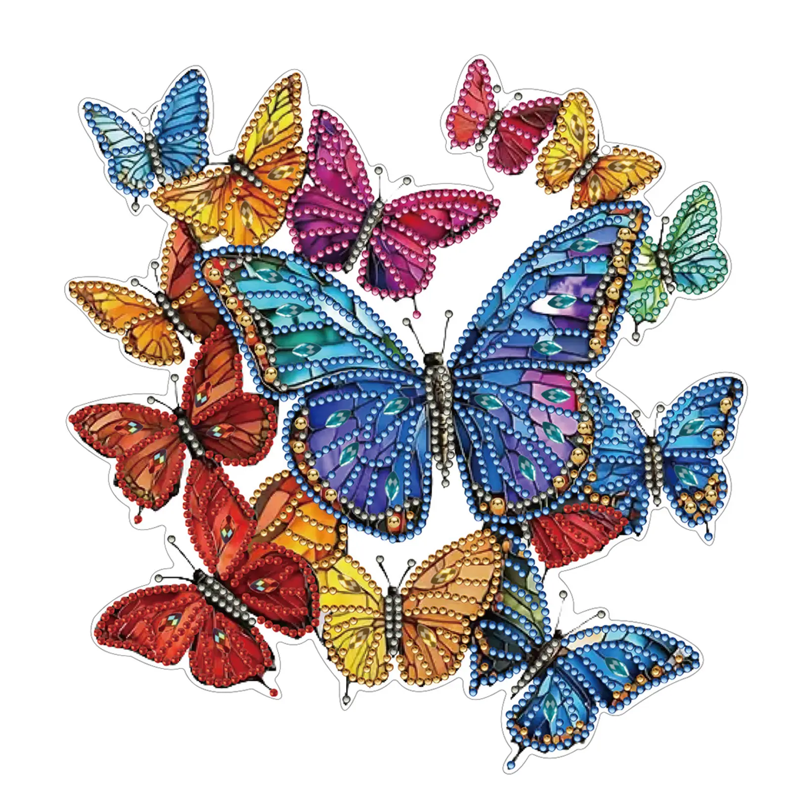 2D/Flat DIY Hanging Diamond Art Kits Diamond Painting Set Rhinestone Diamond Art Window Pendants Home Wall Decoration Crafts