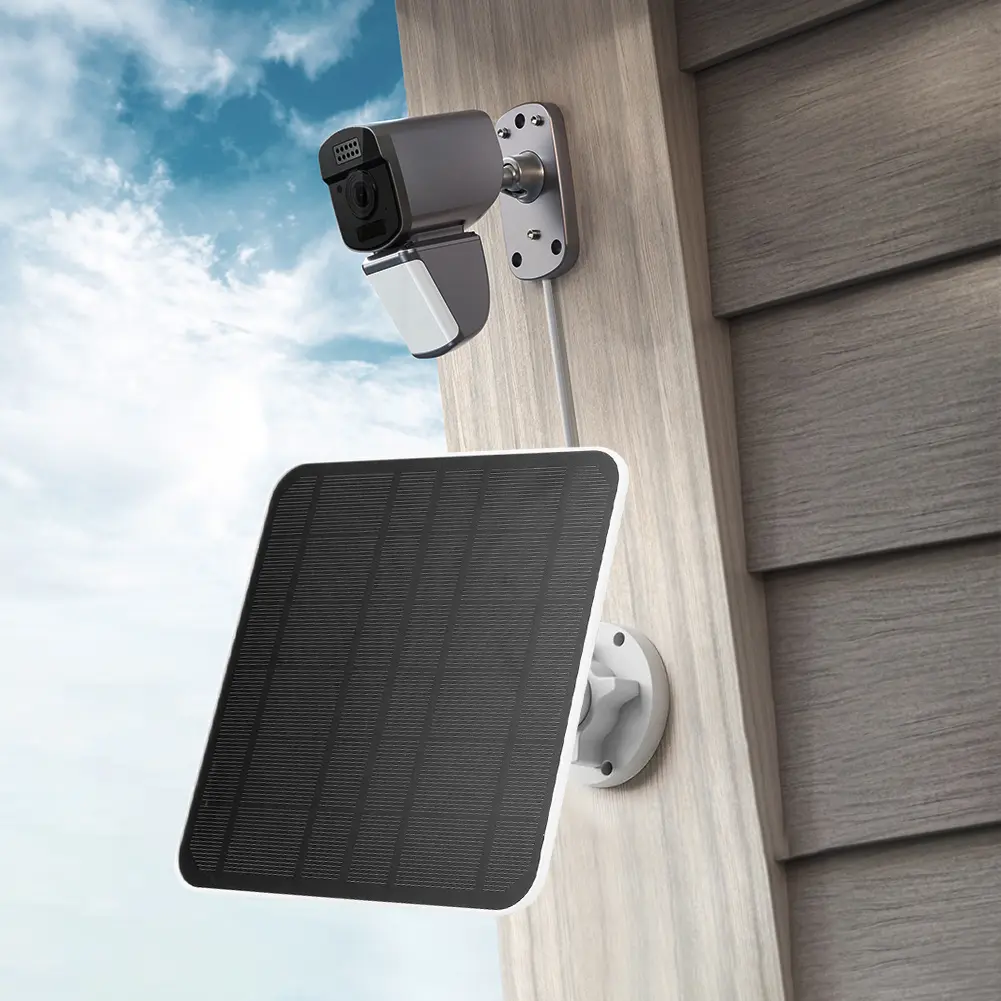 5V 6W Solar Panel IP65 Waterproof Camera Solar Panel 9.8 Ft Charging Cable 360°Adjustable Mounting for Eufycam 3/3C/2/2C/2 Pro