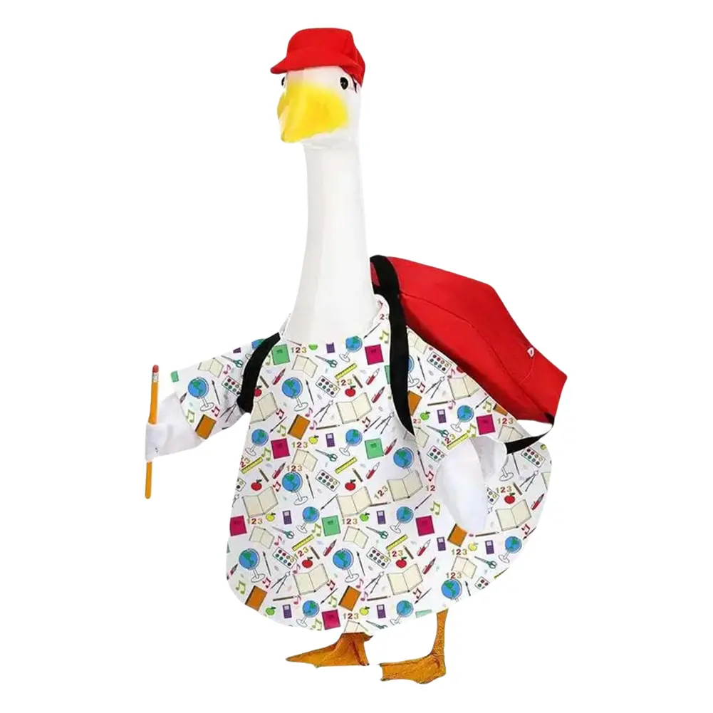 Back To School Porch Goose Outfits Goose Statue Clothes Lawn Goose Clothing for Indoor Outdoor Patio Yard Lawn Art Decor