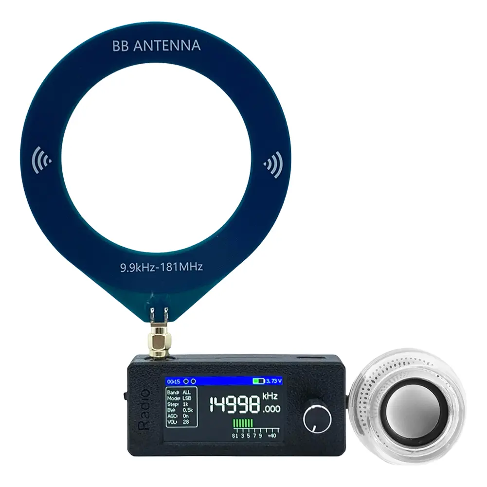 SI4732 0.5-108mhz Mini Radio LSB USB AM FM All Band Radio Receiver 1.9inch IPS Screen HF SW MW VHF Radio with External Speaker