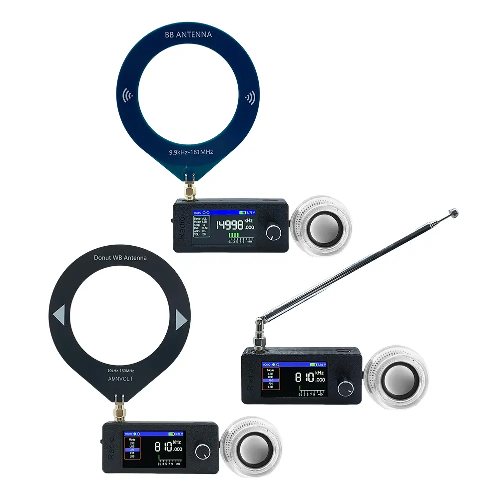 SI4732 0.5-108mhz Mini Radio LSB USB AM FM All Band Radio Receiver 1.9inch IPS Screen HF SW MW VHF Radio with External Speaker