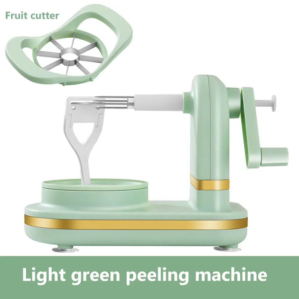 Manual Food Crusher Bottom Suction Cup with Stainless Steel Blades Fruit Cutter Slicer Food Peeler Slicer for Household Supplies