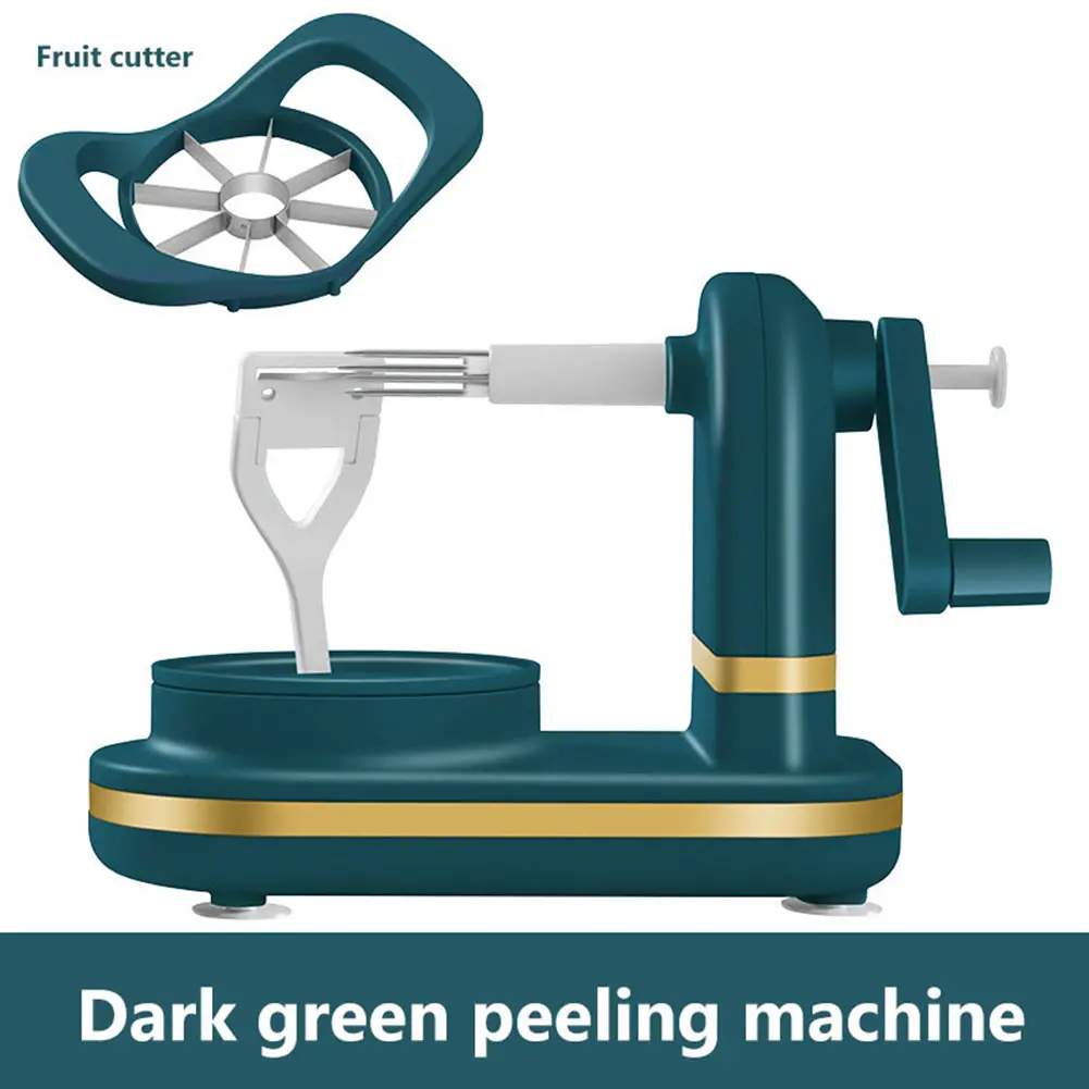 Manual Food Crusher Bottom Suction Cup with Stainless Steel Blades Fruit Cutter Slicer Food Peeler Slicer for Household Supplies