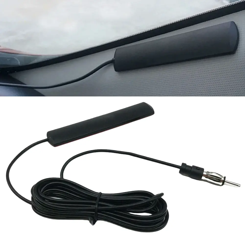 DC 5-12V Car Interior Hidden Amplified Antenna 85-860Mhz Car Hidden Amplified Antenna Car Radio Patch Aerial for Truck Boat Auto
