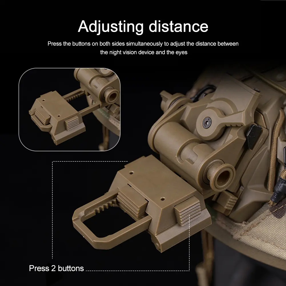 L4G24 NVG Mount Bracket Holder Foldable NVG Helmet Mount Night Vision Goggles Mount for PVS15 PVS18 PGPNVG18 Goggles