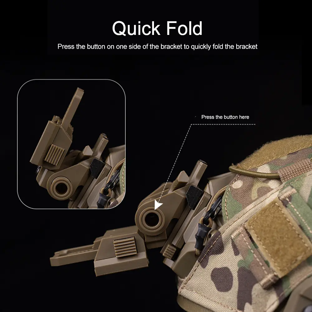 L4G24 NVG Mount Bracket Holder Foldable NVG Helmet Mount Night Vision Goggles Mount for PVS15 PVS18 PGPNVG18 Goggles