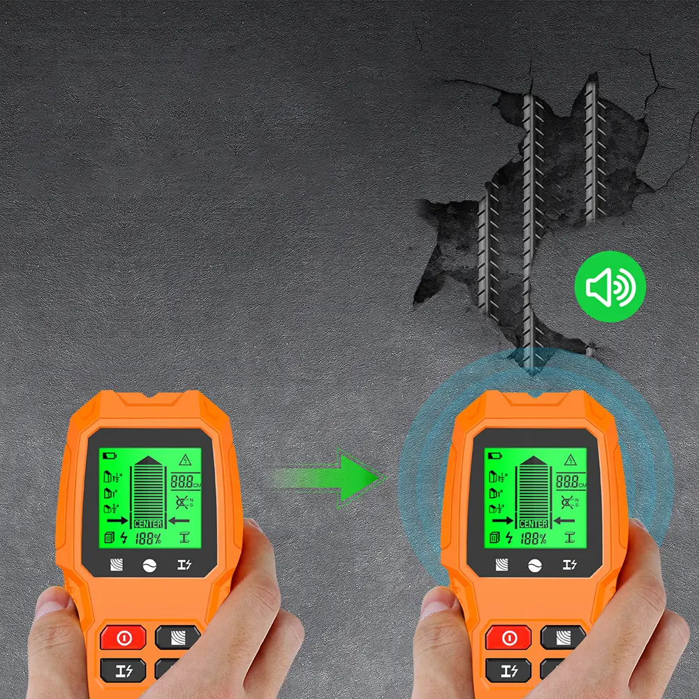 7 in 1 Stud Finder Tool with LCD Display Electric Wall Scanner Sensor High Accuracy for Wood Magnetic Metal AC Wire Finding