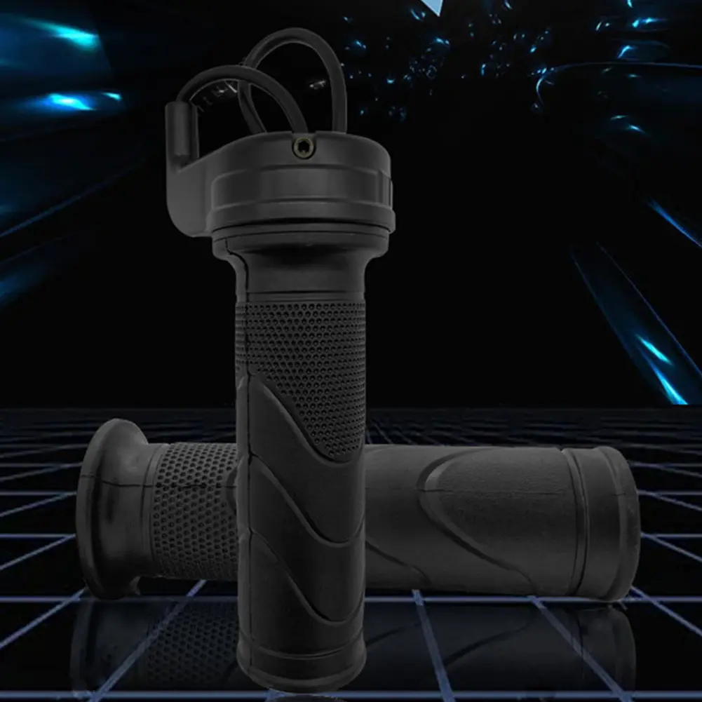 Universal Electric Bicycle Throttle Handle 24V 36V 48V E-Bike Handle Rubber Electric Bicycle Accelerator Motorcycle Accessories