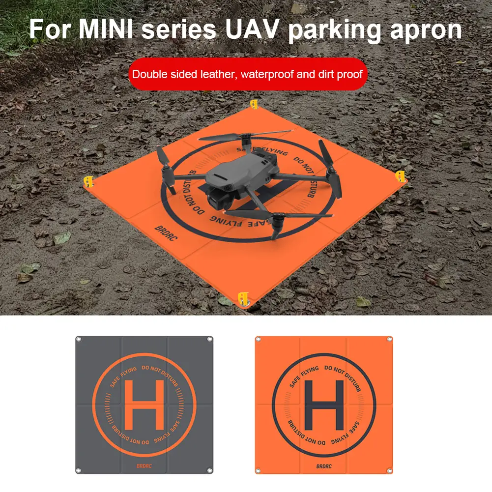 Drone Landing Pad Double-sided Colors Helicopter Landig Mat with Ground Nail for DJI Mini 3 Pro AVATA Air 2S Drones Accessories