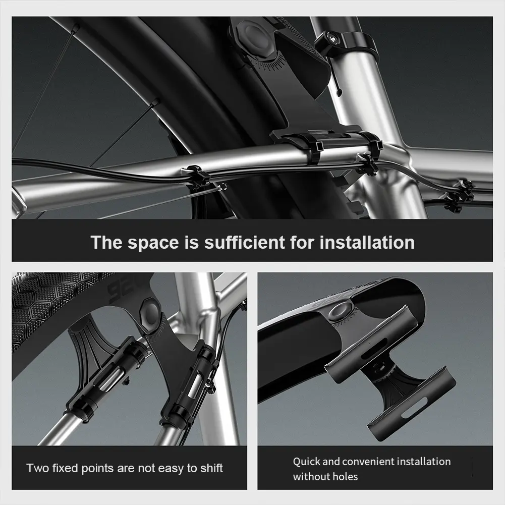Bicycle Front Rear Mud Guard Adjustable Bike Front Rear Mudguard Bike Hard Shell Mudguard for MTB Mountain Bike Road Bike