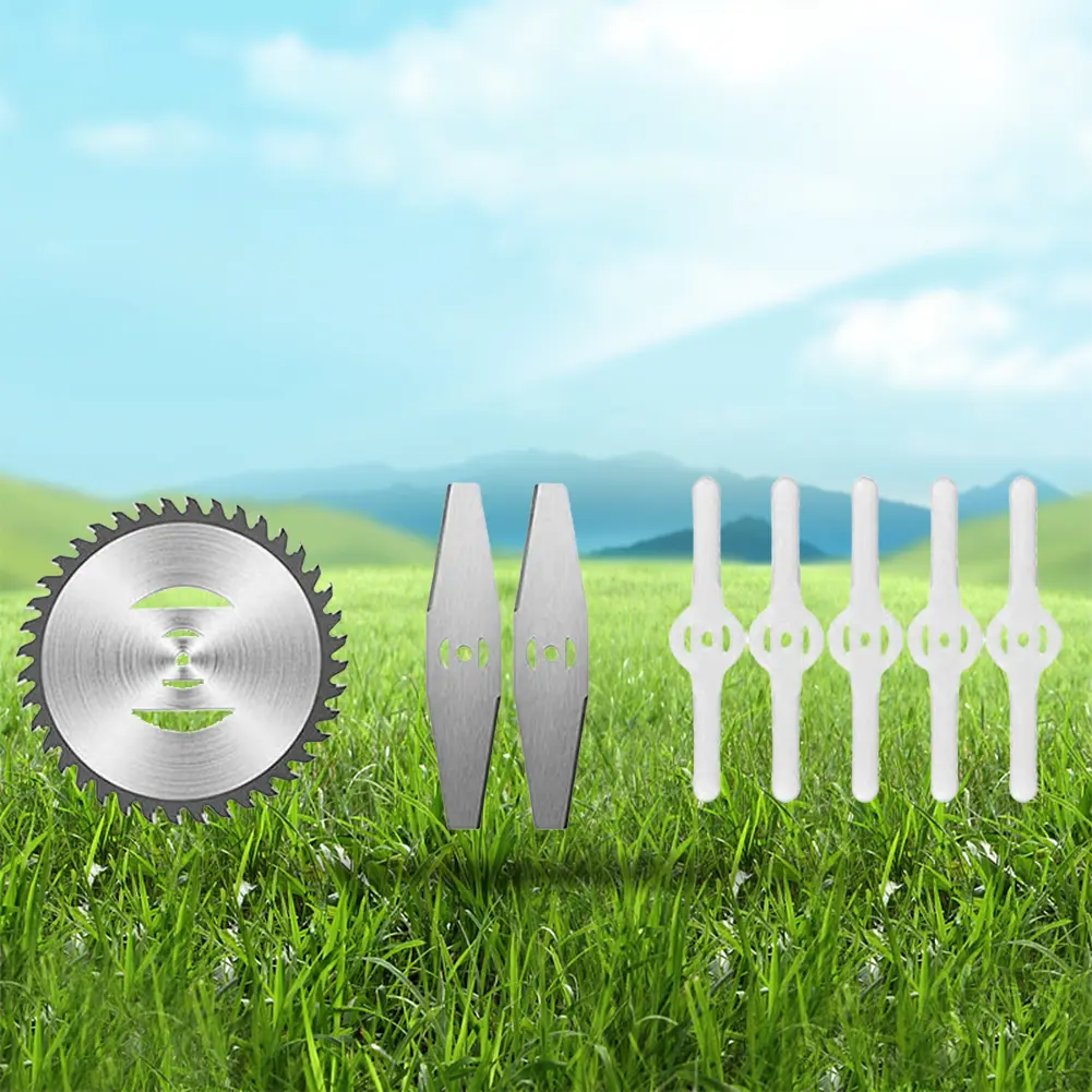 150MM Lawn Mower Blade Plastic Metal 4inch Saw Blade Cordless Grass String Trimmer Cutter Blade 8 Pack Grass Trimmer Saw Blade