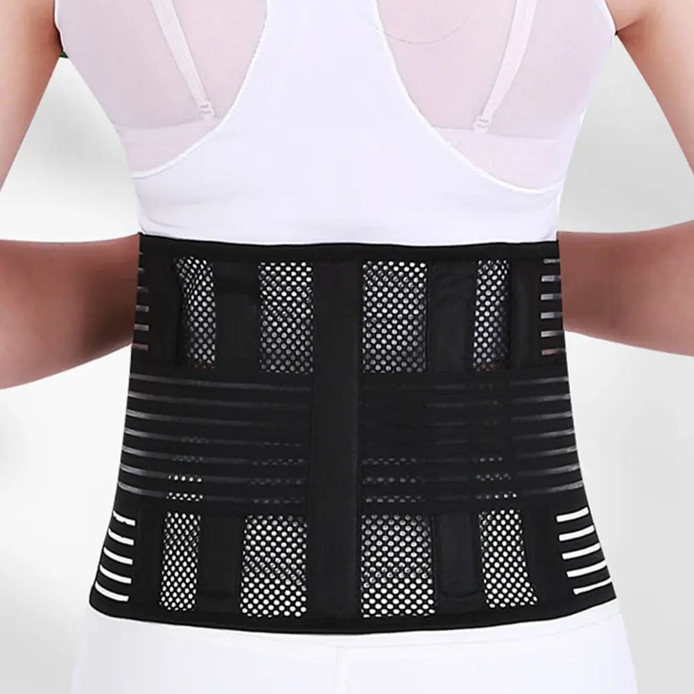 Back Brace Breathable Lumbar Support Belt Adjustable Straps Back Belt Lower Back Waist Brace for Lower Back Relief Sciatica