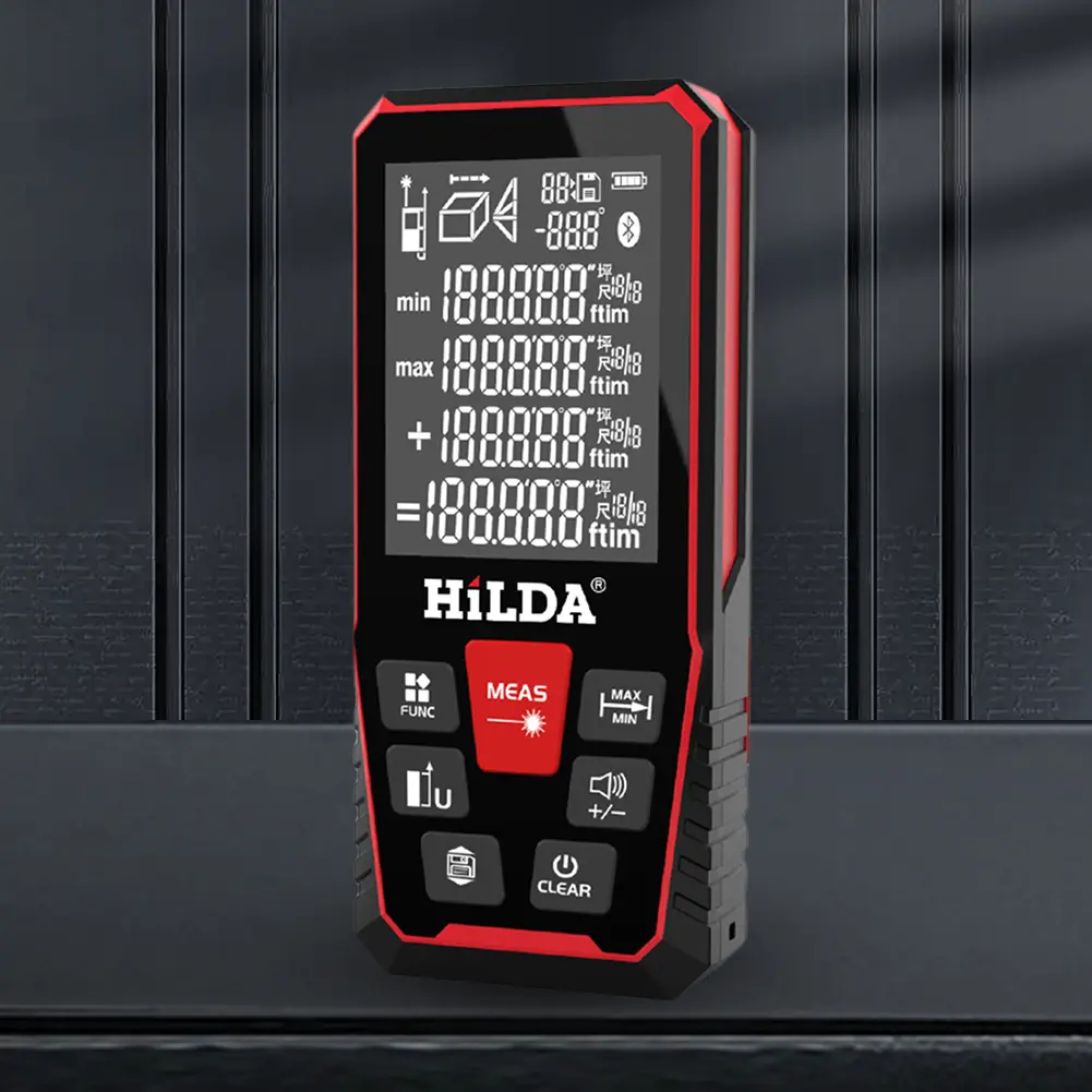 Digital  Rangefinder Portable  Range Device Backlit LCD Range Test Finder Ft/in/Ft/Ft+in Unit Switching Indoor Measure