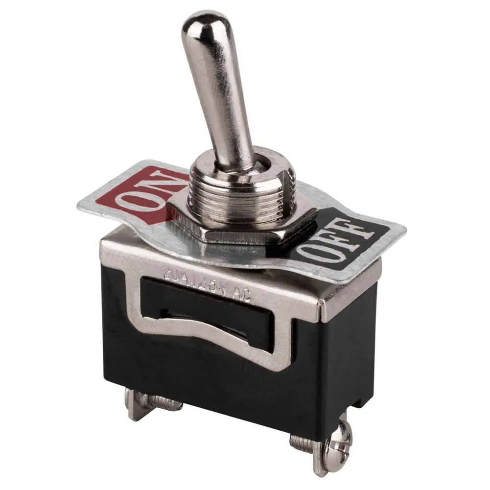Rocker Switch Metal Car Boat On Off 12V Toggle Flick Switch Heavy Duty with Waterproof Cover Auto Toggle Switch SPST Terminal