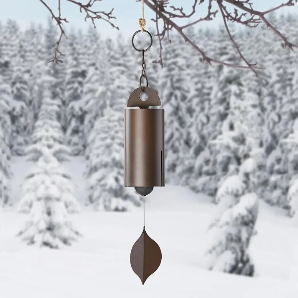 Wind Chimes Retro Style Serenity Bell Wind Chimes Deep Resonance Metal Deep Tone Cylinder for Patio Yard Porch Garden Decor