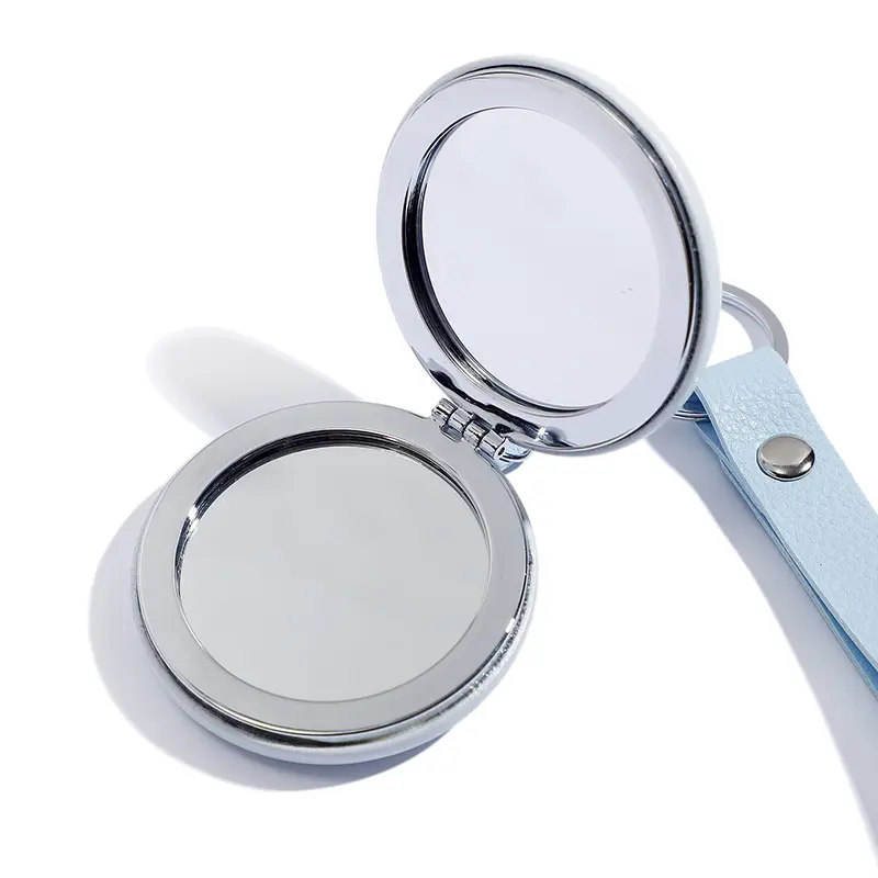 Portable Foldable Pocket Metal Makeup Compact Mirror Woman Cosmetic Mini Beauty Normal Mirror Double Sides Mirrors
