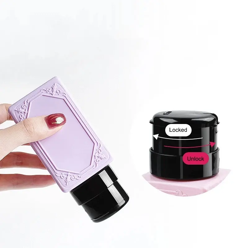 200ml Empty Pump Dispenser Nail Tools Bottle for Liquid Alcohol Remover Cleaner Refillable Container