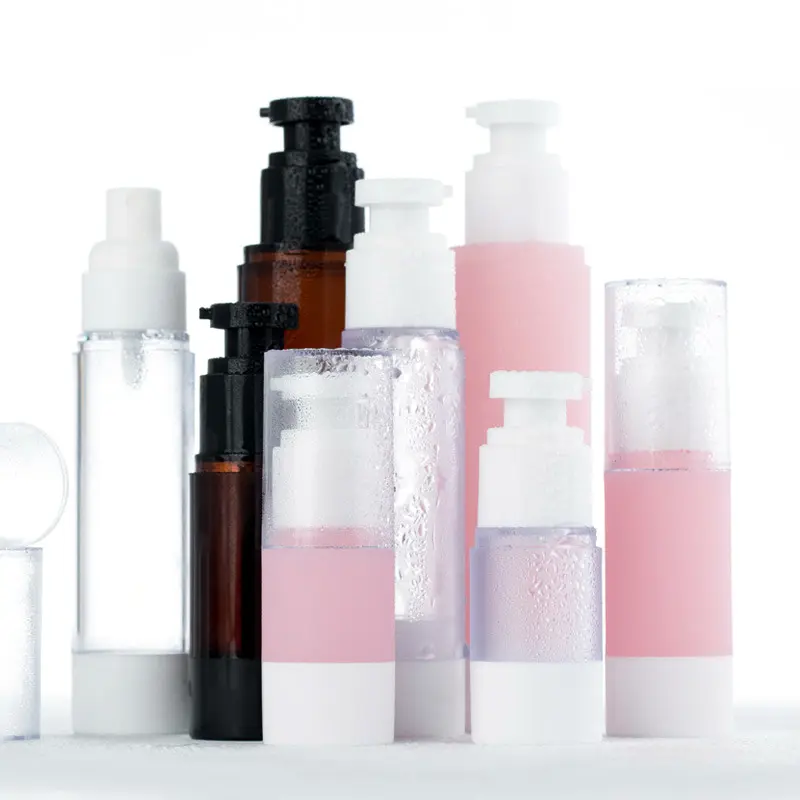 Portable Packing Bottle Spray Frosted Vacuum Flask Lotion Cosmetic Essence Ultra - Fine Mist Pressure Pump Vacuum Bottle Press