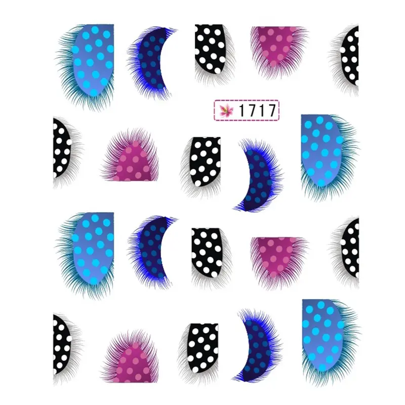 1pcs Design Colorful Water Transfer Stickers Nail Art Tips Feather Decals Nail Art Decoration Wraps Fingernails Tools 12 Styles
