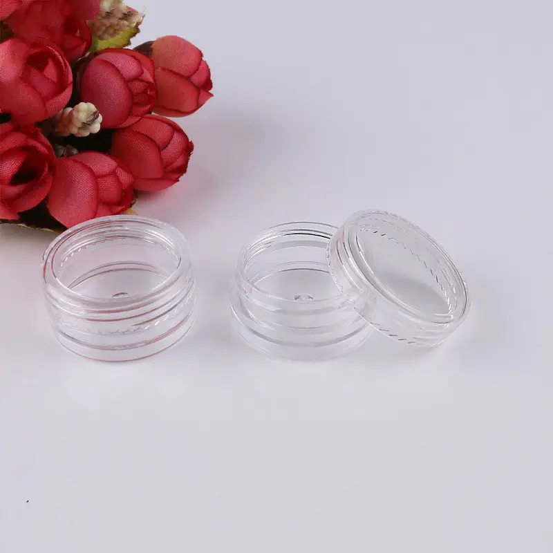 30Pcs Tiny Cosmetic Sifter Jars Pot Box Nail Art Cosmetic Bead Storage Makeup Cream Plastic Container Round Refillable Bottles