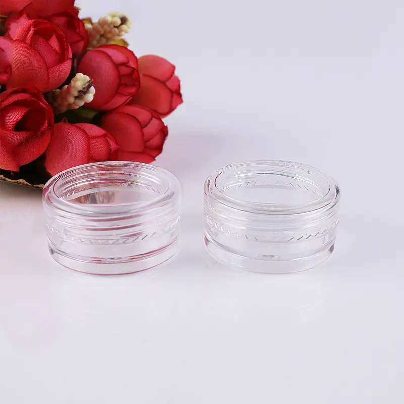 30Pcs Tiny Cosmetic Sifter Jars Pot Box Nail Art Cosmetic Bead Storage Makeup Cream Plastic Container Round Refillable Bottles