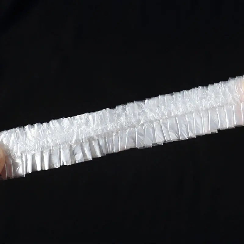 100Pcs One-off Disposable Hotel Shower Bathing Clear Hair Elastic Caps Hats Shower Bath Caps Hot Sale