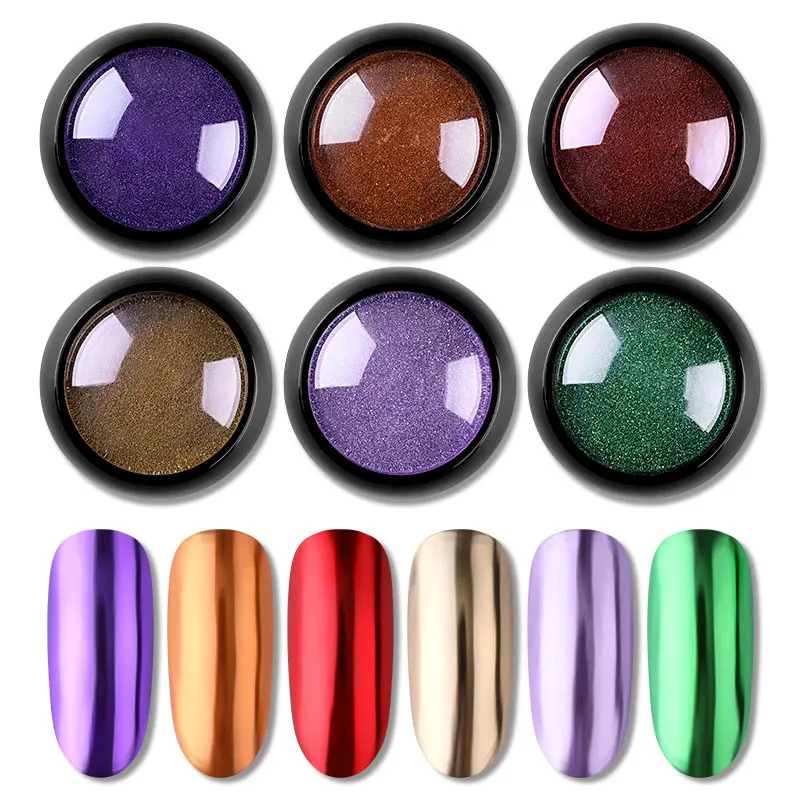 New 12 Color Nail Art Glitter dipping powder Chrome Mirror Glitter Pigment Powder For Nails Decorations DIY Manicure