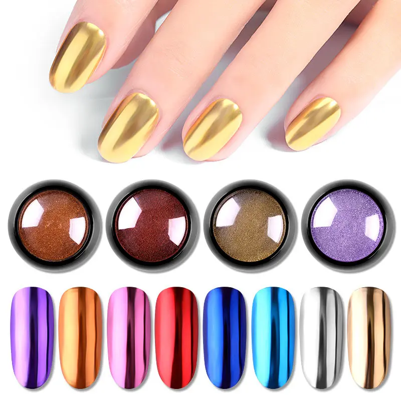 New 12 Color Nail Art Glitter dipping powder Chrome Mirror Glitter Pigment Powder For Nails Decorations DIY Manicure