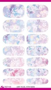 Water Transfer Foil Nails Sticker Pink Flower Nail Stickers Manicure Tools Water Film Paper Decals