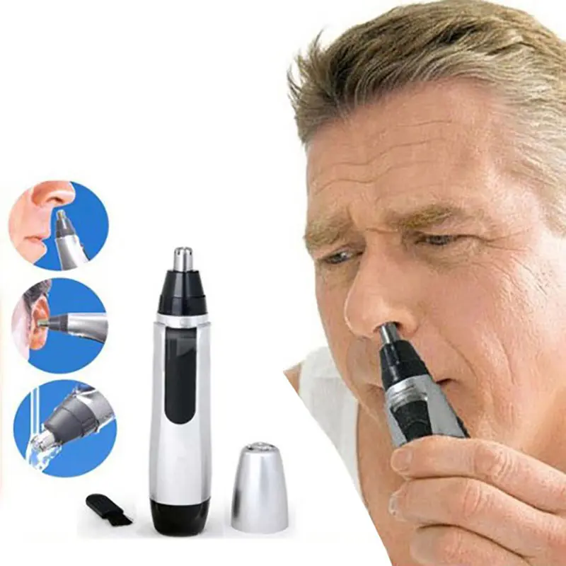 1 Pcs Portable Electric Nose Hair Trimmer Nose Clipper Battery Powered Razor Ear Hair Removal Face Care Shaving Razor for Men