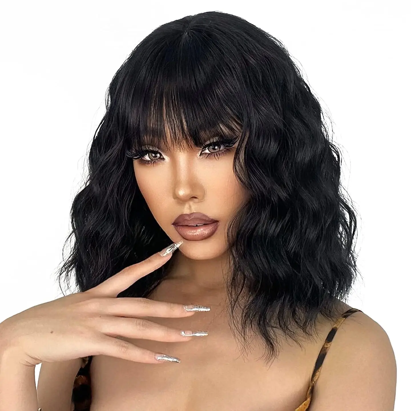 Silkwave 3x1 Lace Middle Part Body Wave Short Bob Human Hair Wigs With Bangs Fringe Wig For Women Brazilian Cheap Wig On Sales