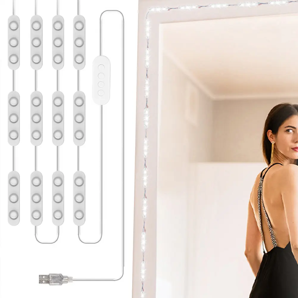 10FT LED Vanity Mirror Lights 3 Color Temperature USB LED Makeup Light Strip Dimmable for Makeup Vanity Table & Bathroom Mirror