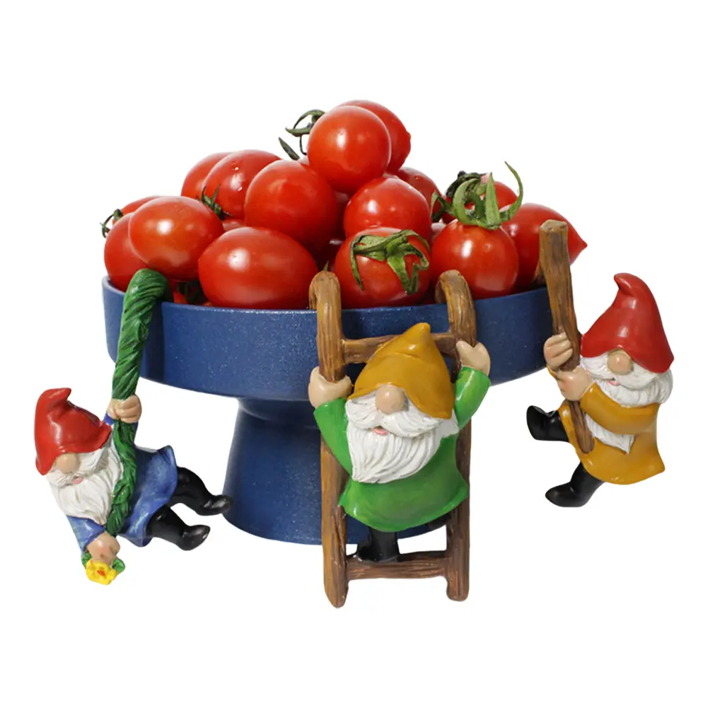 3 Pack Climbing Funny Gnome Garden Statue Fairy Garden Resin Crafts Flower Pot Dwarf Statue for Indoor Outdoor Home Garden Decor