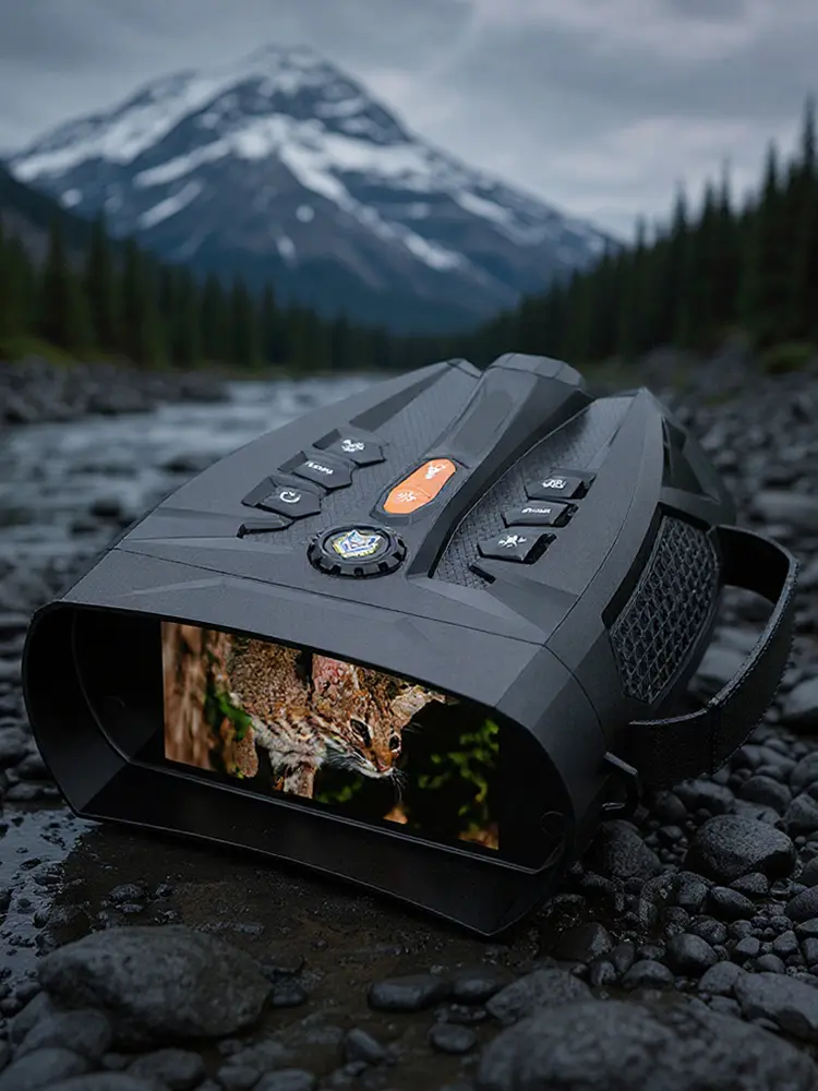 4K Night Visions Goggles 10X Digital Zoom Hunting Camera 5000mAh Rechargeable 4inch IPS Screen for Outdoor Camping and Travel