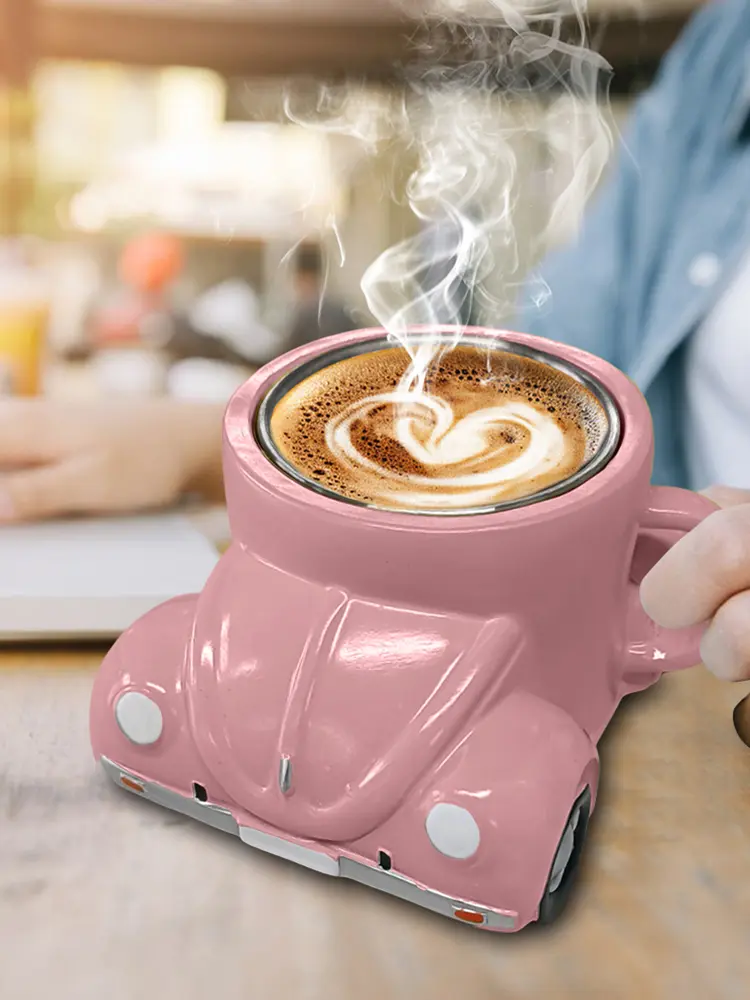 Beetle Shaped Creative Coffee Mug Heat Resist Novelty Tea Cup Large Capacity Unique Drinkware for Office Decoration Cup
