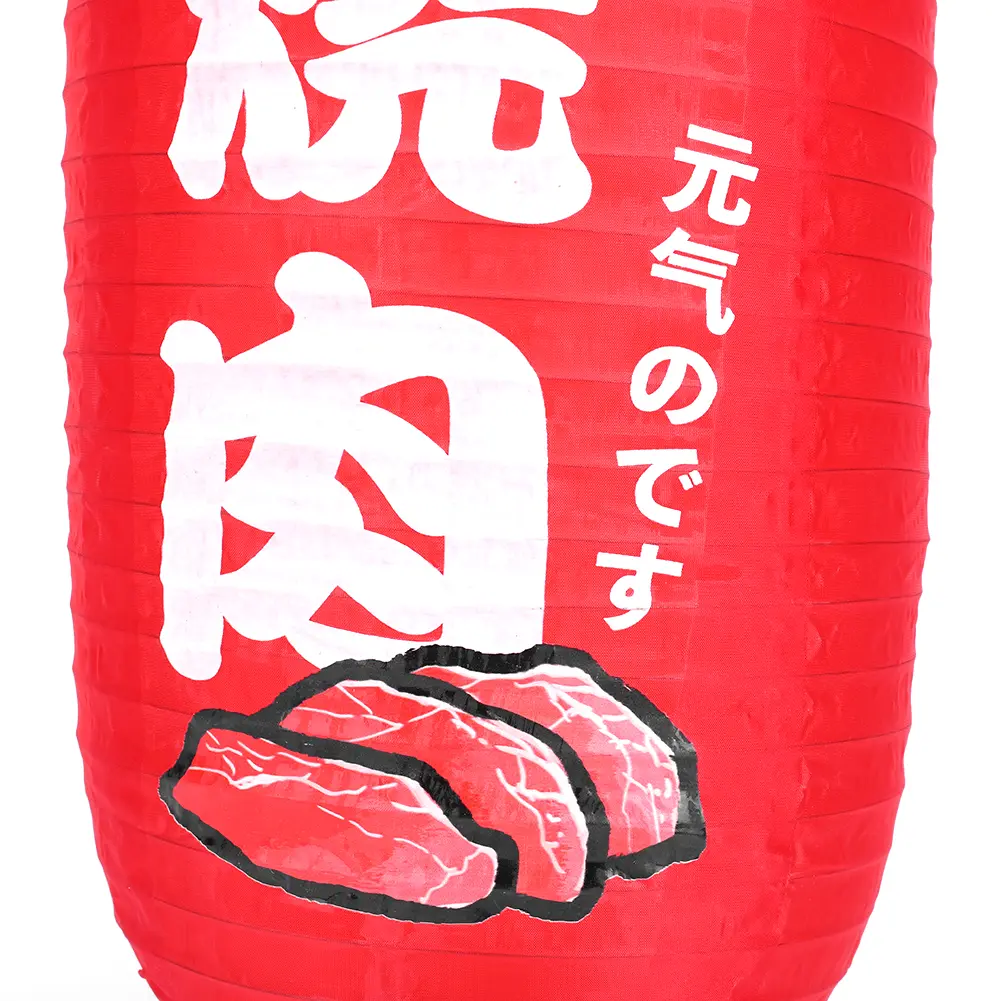 Coloured Painting Festival Decoration Lantern Waterproof Cloth Red Hanging Lantern Holiday Ornament Lantern for Sushi Restaurant