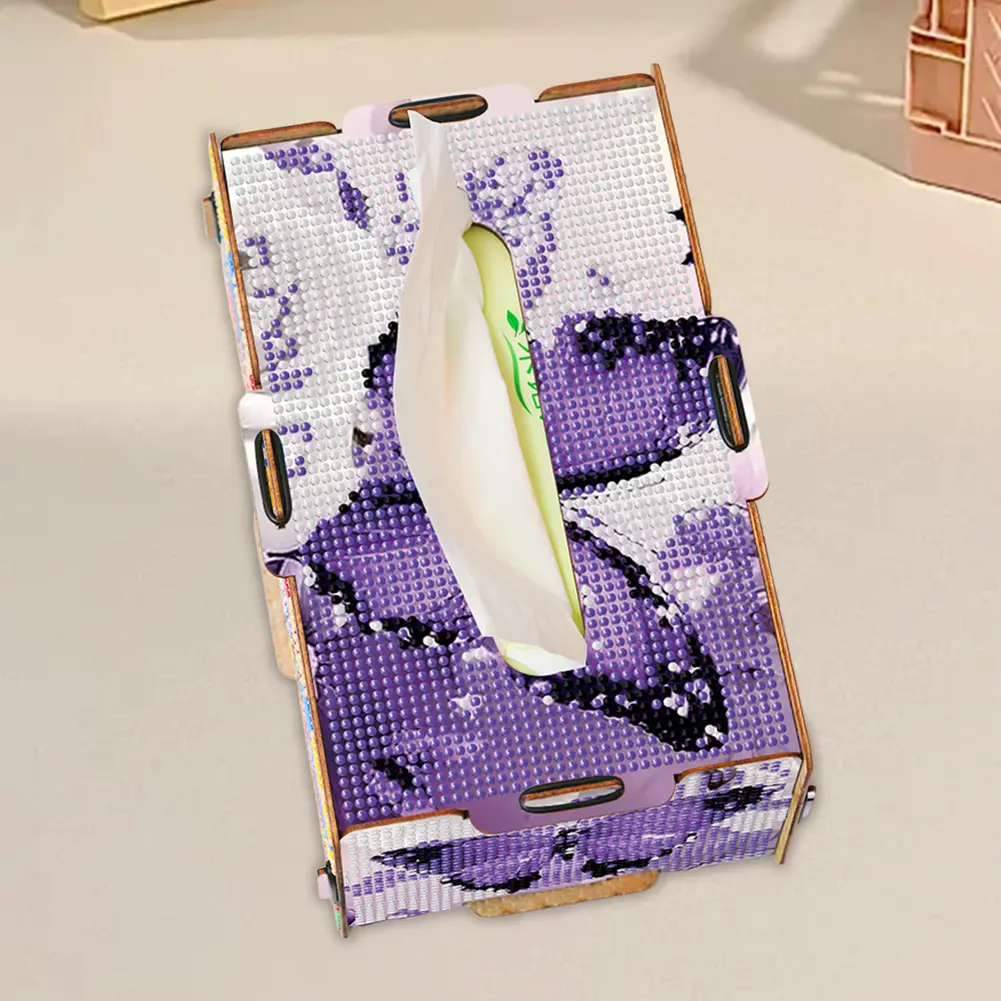 Diamond Painting Tissue Box Kits Diamond Painting Box DIY Diamond Desk Decorative Tissue Box for Living Room Bedroom Bathroom