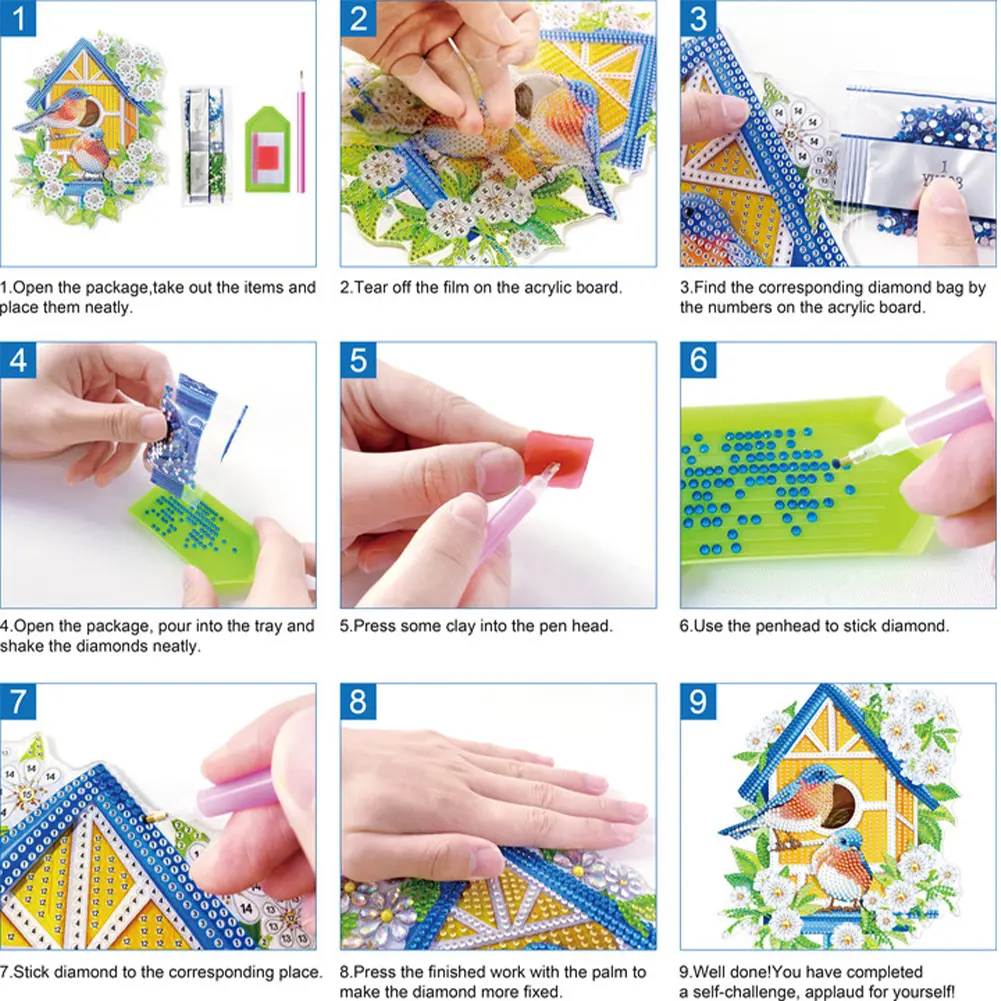 2026 Calendar Diamond Painting Calendar Set Diamond Painting Kit DIY Diamond Art Desk Calendar for Home Office School Scheduling