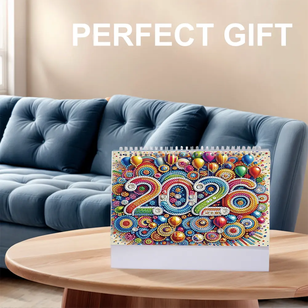 2026 Calendar Diamond Painting Calendar Set Diamond Painting Kit DIY Diamond Art Desk Calendar for Home Office School Scheduling
