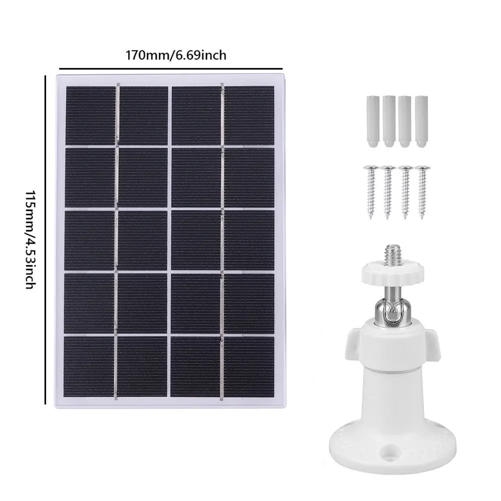 4W Solar Panel for Ring Doorbell 9.8Ft Charging Cable Solar Panel Kit Solar Charging Panel for Ring Video Doorbell 4 3 3 Plus 2