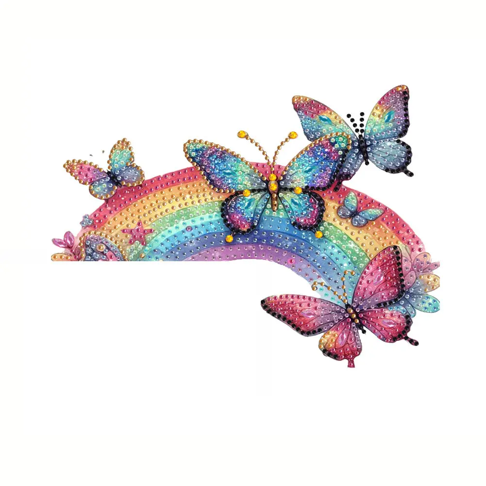 2D Flat Diamond Art Door Right Angle Sign 5D DIY Creative Rhinestone Fun Diamond Art Craft for Home Decoration Door Frame Decor