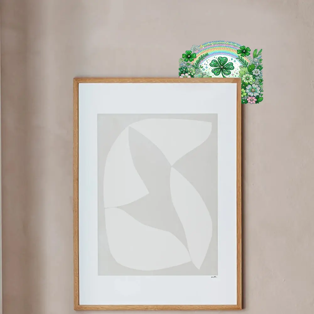 2D Flat Diamond Art Door Right Angle Sign 5D DIY Creative Rhinestone Fun Diamond Art Craft for Home Decoration Door Frame Decor