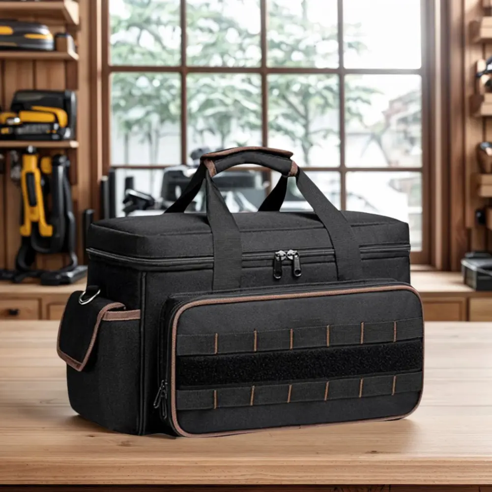 17 Inch Electricians Tool Bags Waterproof Large Tool Bag Organizer Heavy Duty Tool Bags for Electrician Mechanic Plumber HVAC