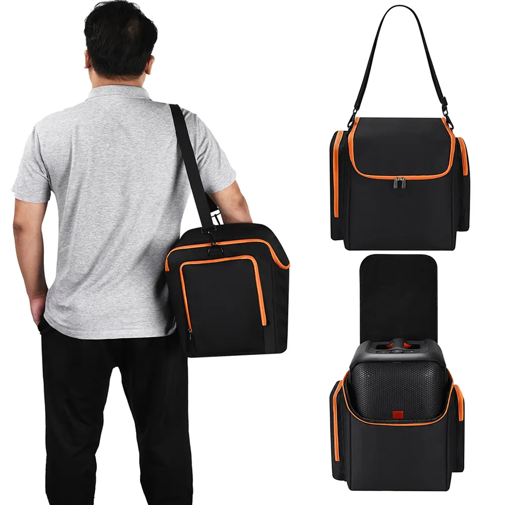 Travel Carrying Case with Shoulder Strap & Extra Pockets Portable Speaker Carry Case for JBL Partybox Encore Essential