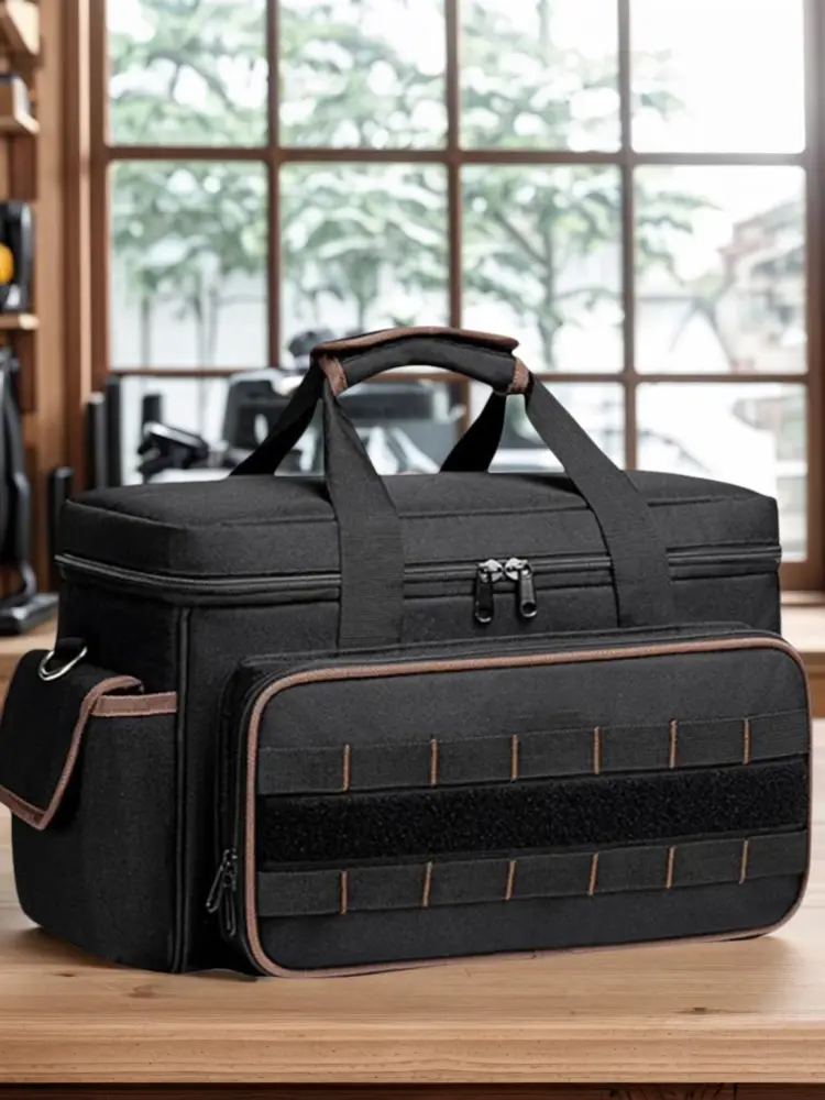 17 Inch Electricians Tool Bags Waterproof Large Tool Bag Organizer Heavy Duty Tool Bags for Electrician Mechanic Plumber HVAC