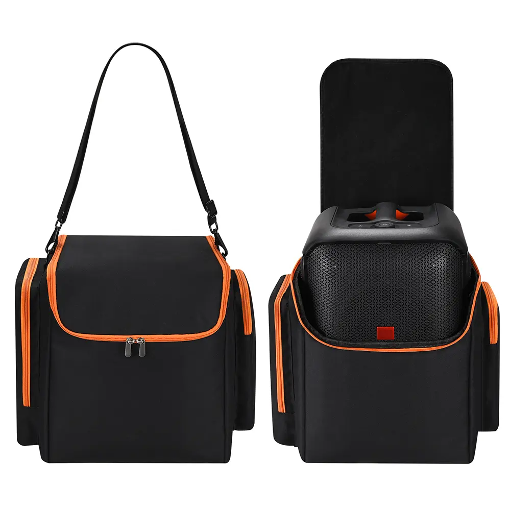 Travel Carrying Case with Shoulder Strap & Extra Pockets Portable Speaker Carry Case for JBL Partybox Encore Essential